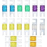 SING F LTD Pack of 16 Mini ANL Fuse Electronic Fuse 20A 30A 40A 60A 80A 100A 120A 150A DC 32V for Marine Energy System Electr