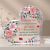 Hithespo Christmas Mother in Law Gifts, Thank You Just Because Gift for Boyfriends Mom, Acrylic Plaque for Birthday Mothers Day Wedding Gifts for Mom Mama, Future Mother in Law Gifts from Bride