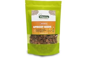 BUY APRICOT SEEDS - VITAMINS PLUS GLOBAL Bitter Apricot Seeds / Kernels, Natural Source of Vitamin B17, Large and Raw, Vegan, Non GMO California Grown, Pesticide Free, Herbicide Free, In a Recyclable Stay Fresh Resealable Pouch 1lb