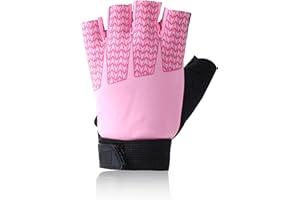 Kids Half Finger Sports Gloves with Grip - Non-Slip Gel Monkey Bar Glove, Protective Dirt Bike, Cycling, Fishing, Climbing, G