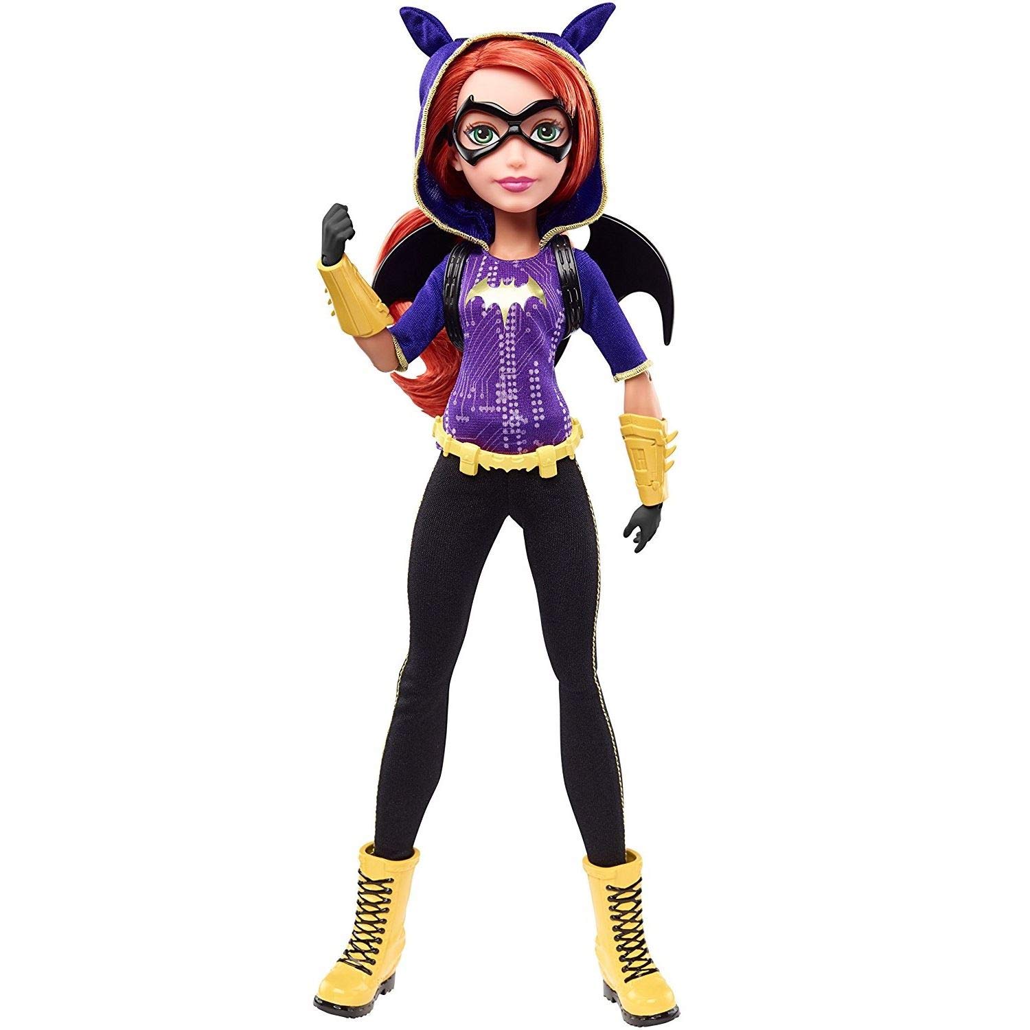 WWE 900 DLT64 DC Comics Super Hero Girl Batgirl Action Doll, with Realistic Facial Detailing, Iconic Ring Gear and Accessories, Black, 0