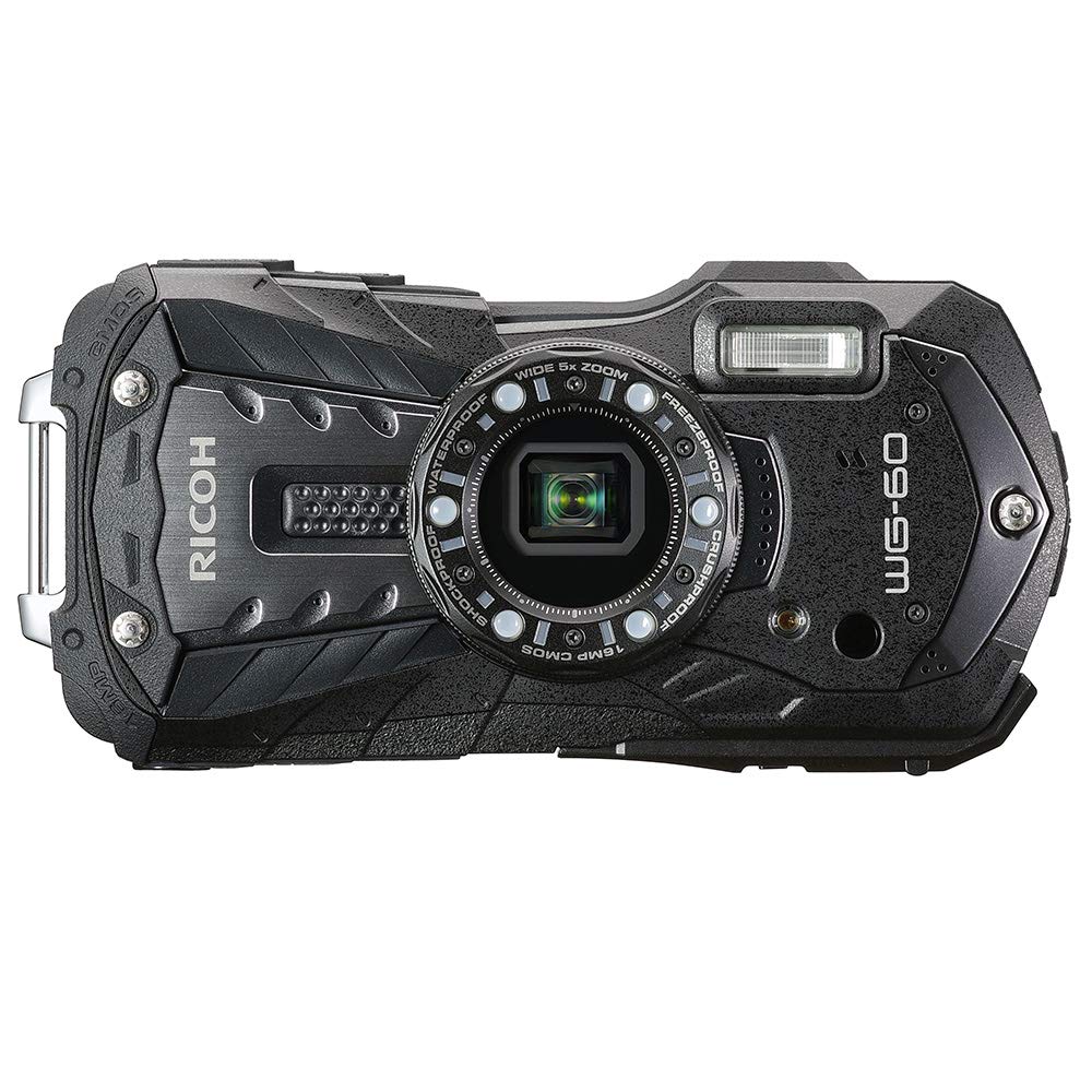 RicohWaterproof Digital Camera WG-60 Black 14m Withstand Shock 1.6m Cold -10 BK 03825