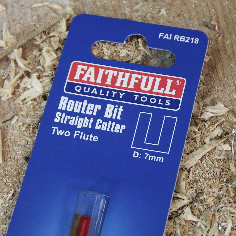Faithfull Router Bit Tc Two Flute 7.0Mm, multi-coloured, 7/25.4 mm - Image 4