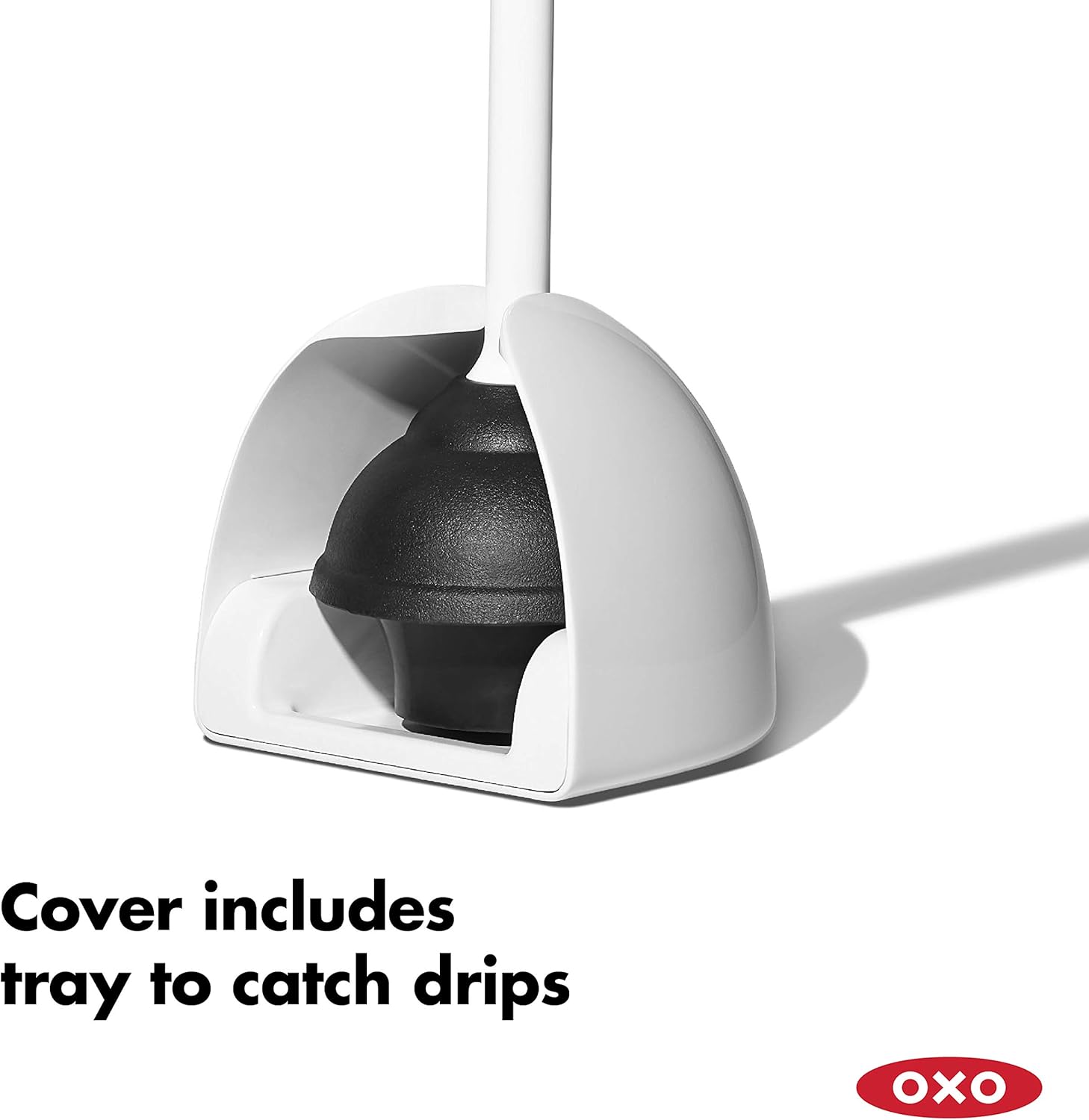 OXO Good Grips Toilet Plunger with Cover,White,: Home & Kitchen