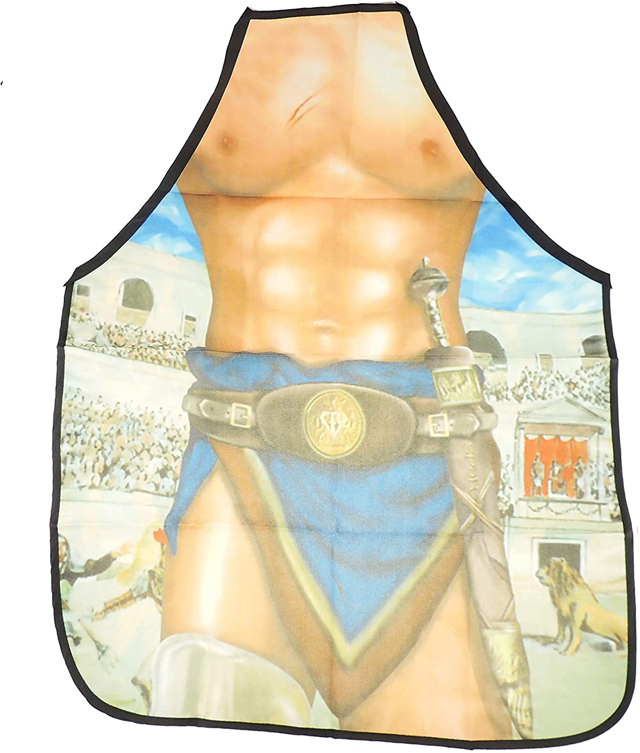 Mens Womens Chef Kitchen Cooking Baking BBQ Rude Joke Naughty Funny Novelty Stag Do Party Pinny Pinafore Apron Birthday Christmas Present Gift Roman Gladiator Arena