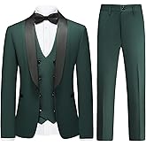 KUDMOL Boys Slim Fit Suits Formal Tuxedo 4 Piece Kids Dresswear Outfits with Vest Pants Jacket Bowtie Sets for Weddding