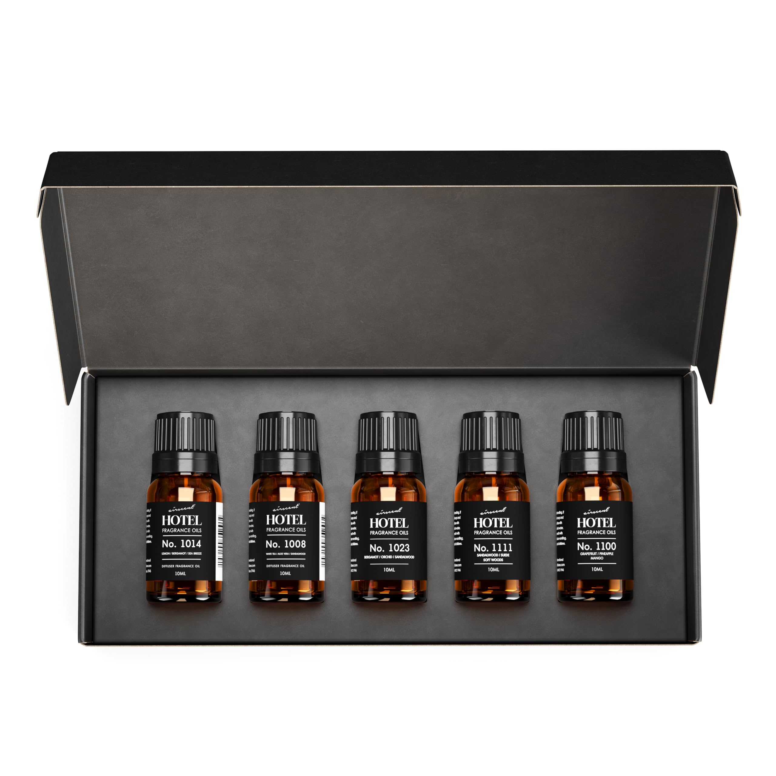 AirScent Hotel Diffuser Oil Gift Set - Buyers’ Best Picks - 10 mL, 0.34 fl oz Hotel Fragrance Oil Gift Set - Inspired by The Baccarat NYC, My Way and Capri Brezza and Other Hotel Scent Samples