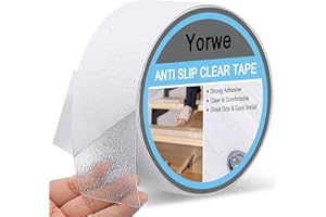 Yorwe Anti Slip Tape Transparent, More Clear and Comfortable Safety Track Tape (2" Width x 190" Long, Clear)