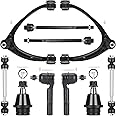10PCS Front Upper Control Arms for Escalade Chevy Silverado Avalanche Suburban Tahoe GMC Sierra Yukon 2007-2014 | w/Ball Joints Suspension Kit Replaces K80669 K700432