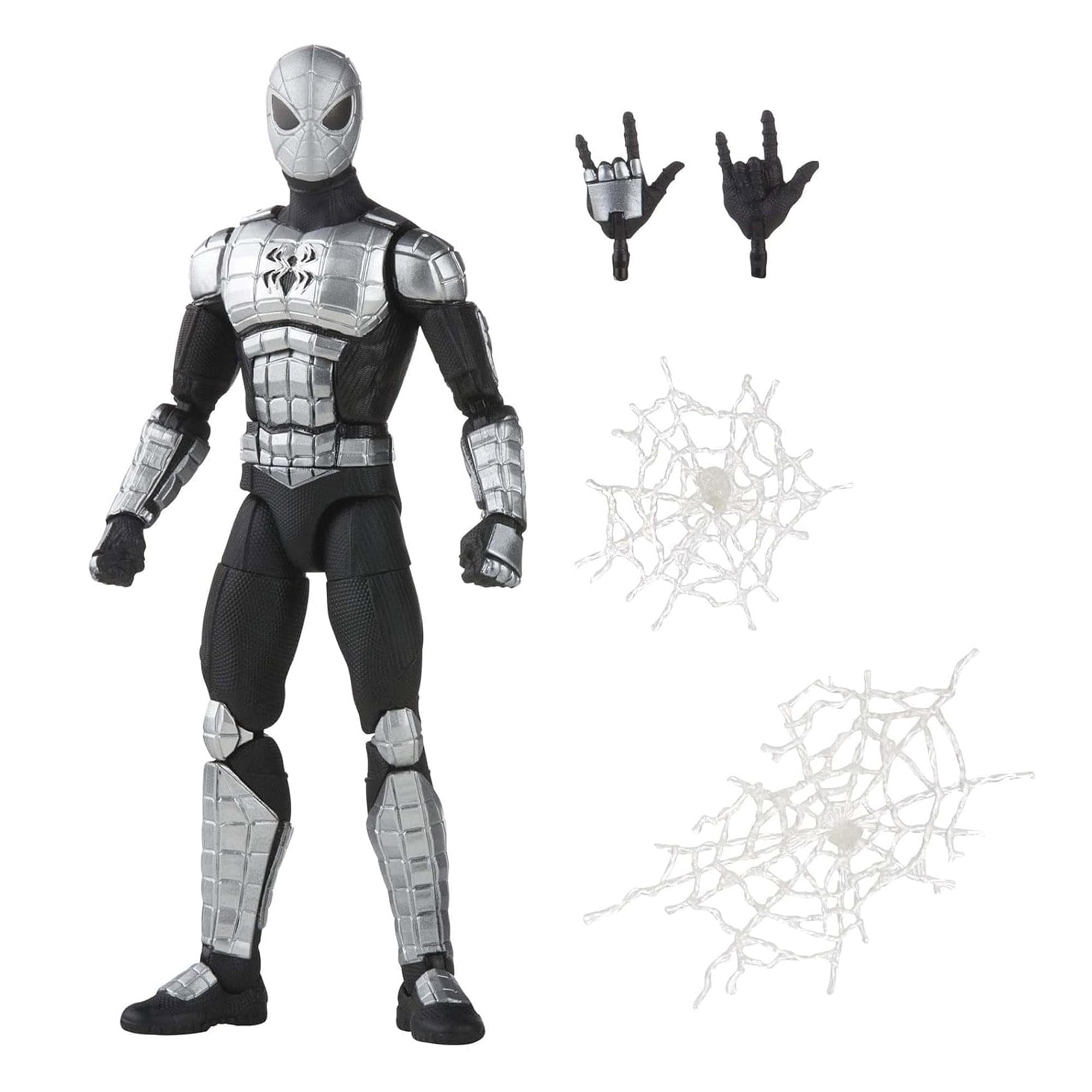 Marvel Legends Series Spider-Man 15 cm Spider-Armor Mk I Action Figure Toy, Includes 4 Accessories: 2 Alternate Hands and 2 Web FX