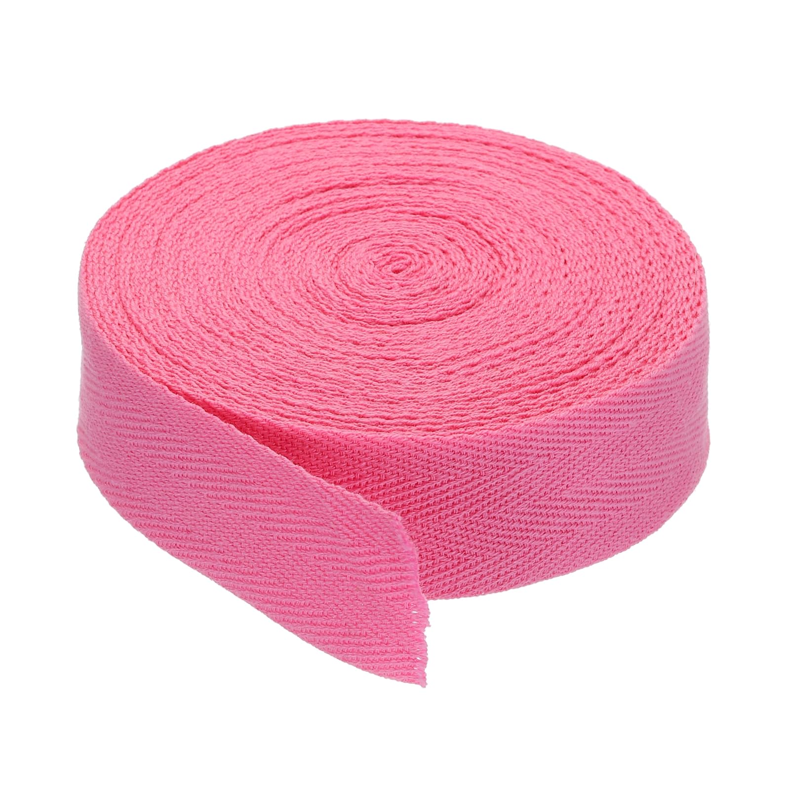 PATIKIL 1.2"/3cm Cotton Twill Tape 10 Yards Cotton Ribbon Bias Binding Tape Herringbone Webbing Trim for Sewing Gift Wrapping Craft DIY Pink