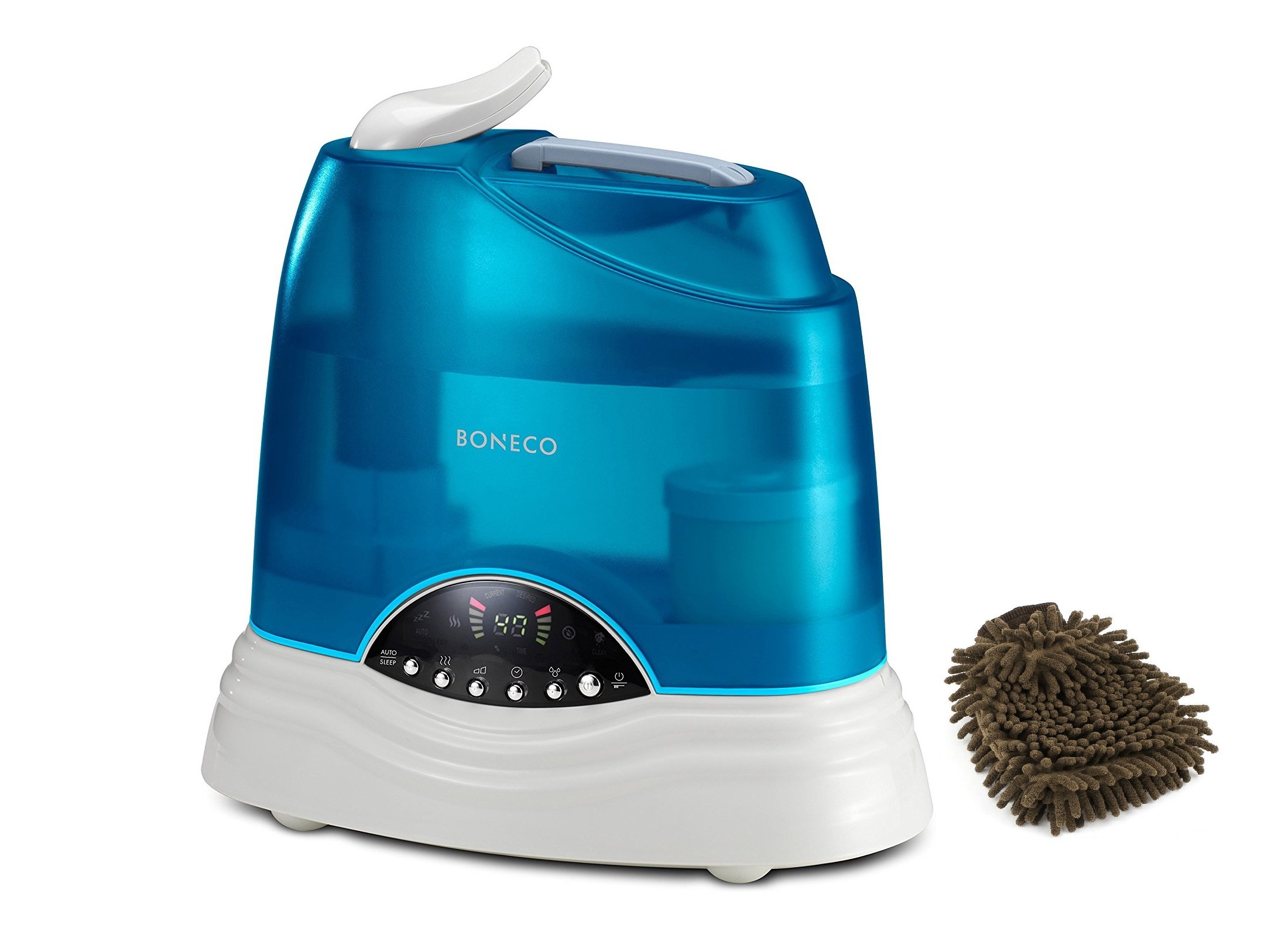 Boneco 7135 Humidifier, Ultrasonic Warm or Cool Mist (Complete Set) w/ Bonus: Premium Microfiber Cleaner Bundle