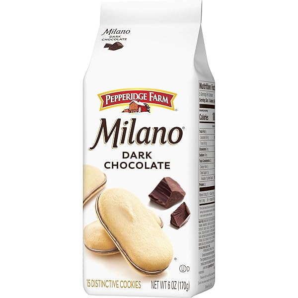 PEPPERIDGE FARM MILANO DARK CHOCOLATE COOKIES, 6 OZ BAG (15 COOKIES)