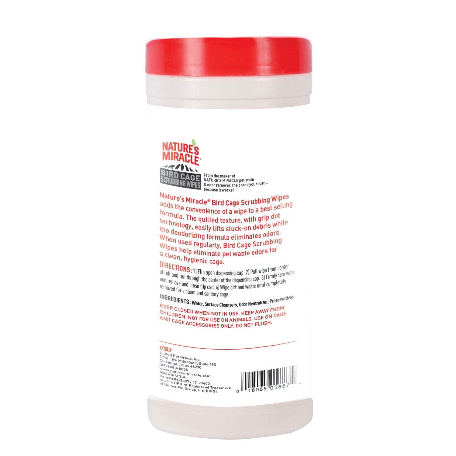 Nature's Miracle 30 Count Bird Cage Scrubbing Wipes MyDogsLife