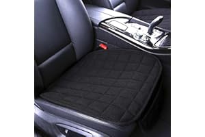 Suninbox Linen Seat Cover for Car,Bottom Seat Covers for Trucks,Car Seat Pad,Seat Cushion Breathable Ventilated Front Seat Only[Black]