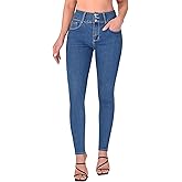 roswear Women’s High Waisted Stretchy Skinny Curvy Jeans Tummy Control Jeggings
