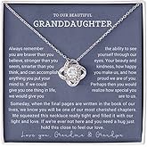 GLAVICY To Our Granddaughter Necklace, Granddaughter Necklace From Grandparents, Granddaughter Gifts From Grandma And Grandpa, Graduation Gift, Surprise Christmas, Happy Birthday Message Card #1