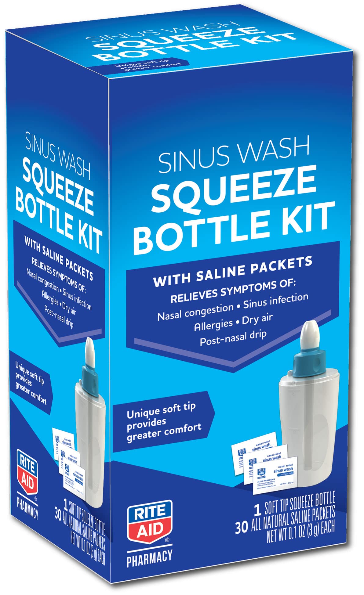Rinus Rinse Mua Rite Aid Nasal Rinse Sinus Relief Kit - 1 Bottle & 30 Saline ...