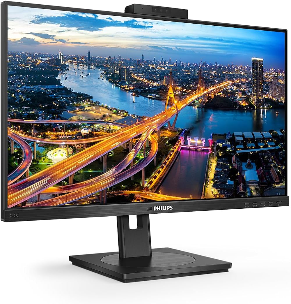 Philips 242B1H 24" FHD IPS Monitor 75Hz 4ms Webcam Speakers USB Hub Height