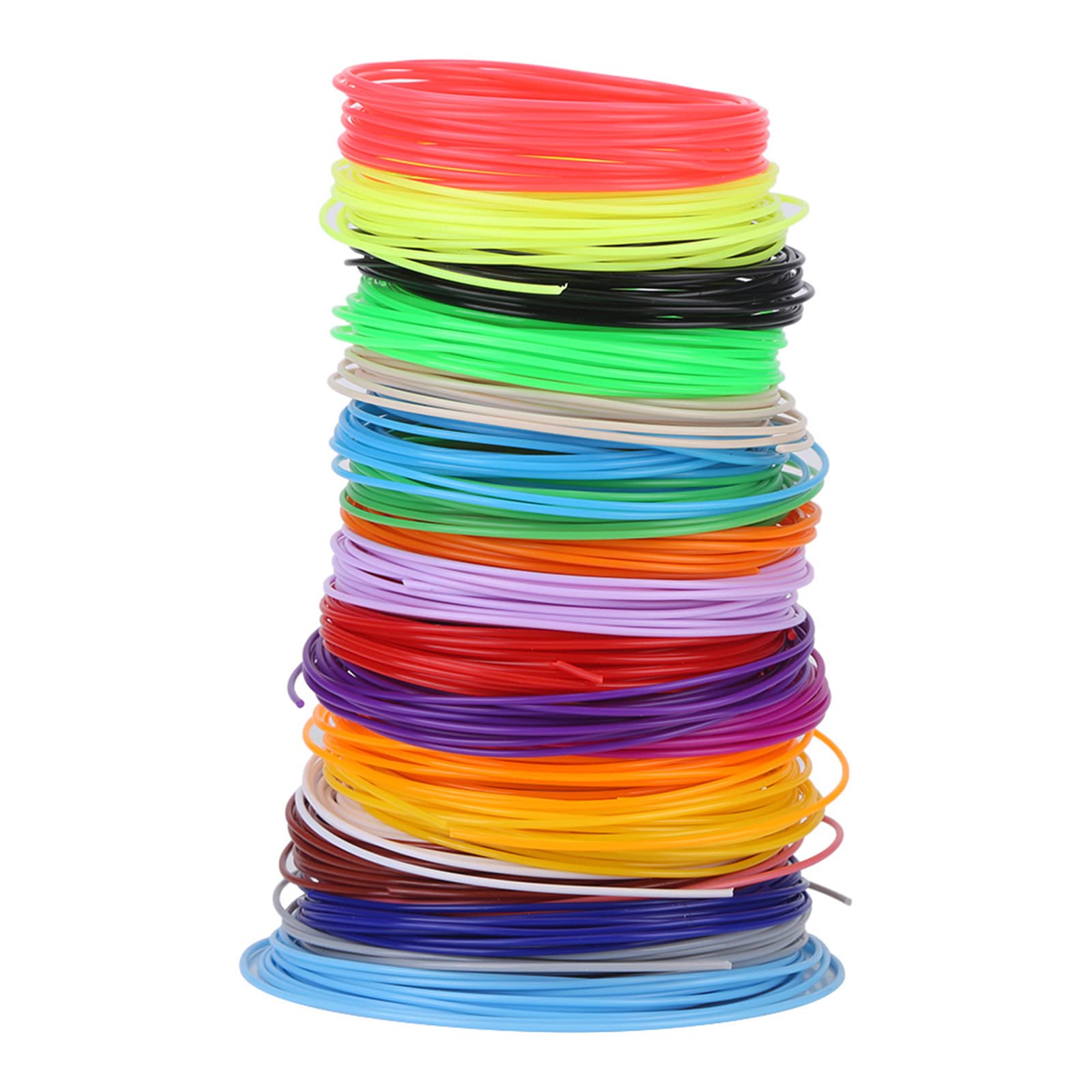 20 Colors Filament Refills 1.75 mm PCL Filament 3D Printing Filament for Low Temperature 3D Pen Printer