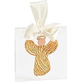 Mud Pie Gold Acrylic Ornament, Angel, 4" x 4"