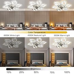 BESKETIE 25.6" Bladeless Ceiling Fan with Lights