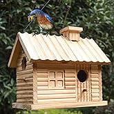 Bird House 2hole Birdhouse Outdoor Bird Nesting Box, BirdHouses for Outside,Large Wooden Bird Box