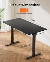 ErGear Electric Standing Desk 140x70cm Sit Stand with 4 Memory Panel view 6