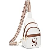 CLOUDWINGS Birthday Gifts for Women Mom Wife Crossbody Bags Sling Bag Fanny Packs with Initial Chest Bag | Initial