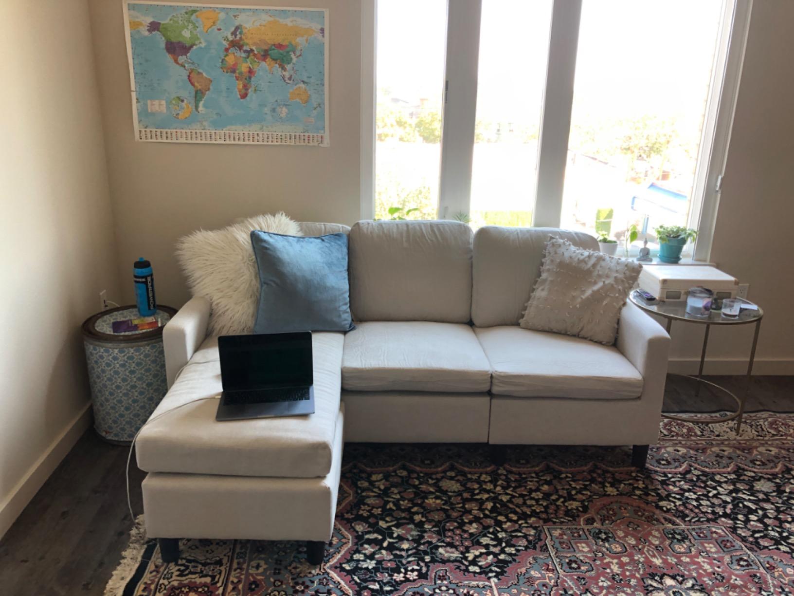 43/mo Finance Walsunny Convertible Sectional Sofa for Small Space L