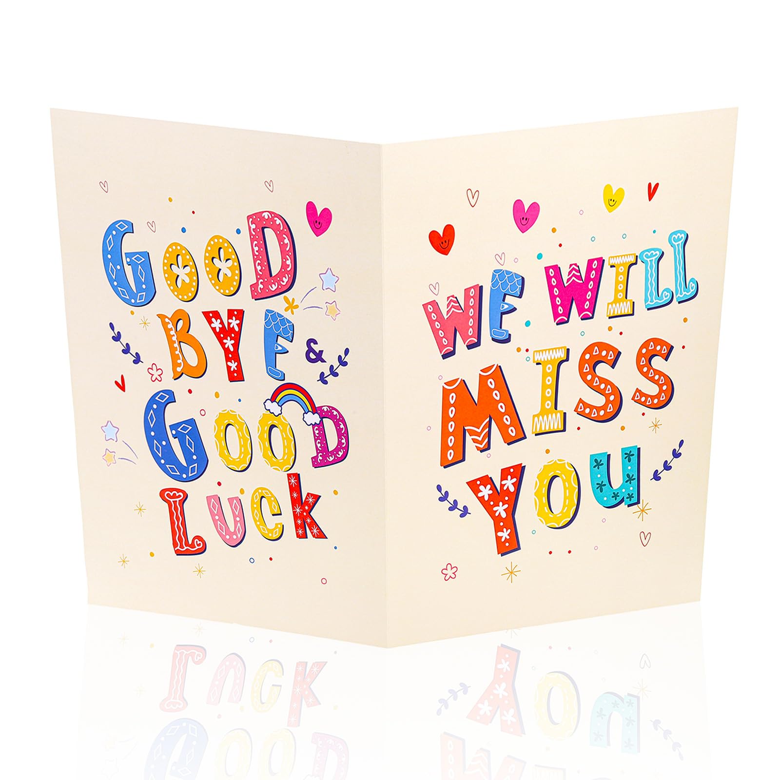 Giant Greeting Card Farewell, 11x17.3 Inch Large Going Away Card with Envelope Coworkers We'll Miss You Leaving Goodbye Good Luck Jumbo Big Huge Card for Colleague Friends Gift (Yellow)