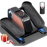 Mini Under Desk Elliptical Electric Leg Exerciser for Senior 12 Speed 4Mode | VIVURN 008 Low-impact Padel Exerciser, RF Remote/LCD Display/Non-Slip Mat/Portable, Quiet for Home &amp; Office, Gift for Mom Dad
