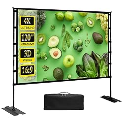 Upgrade Projector Screen Heavy-Duty Stand 120 inch