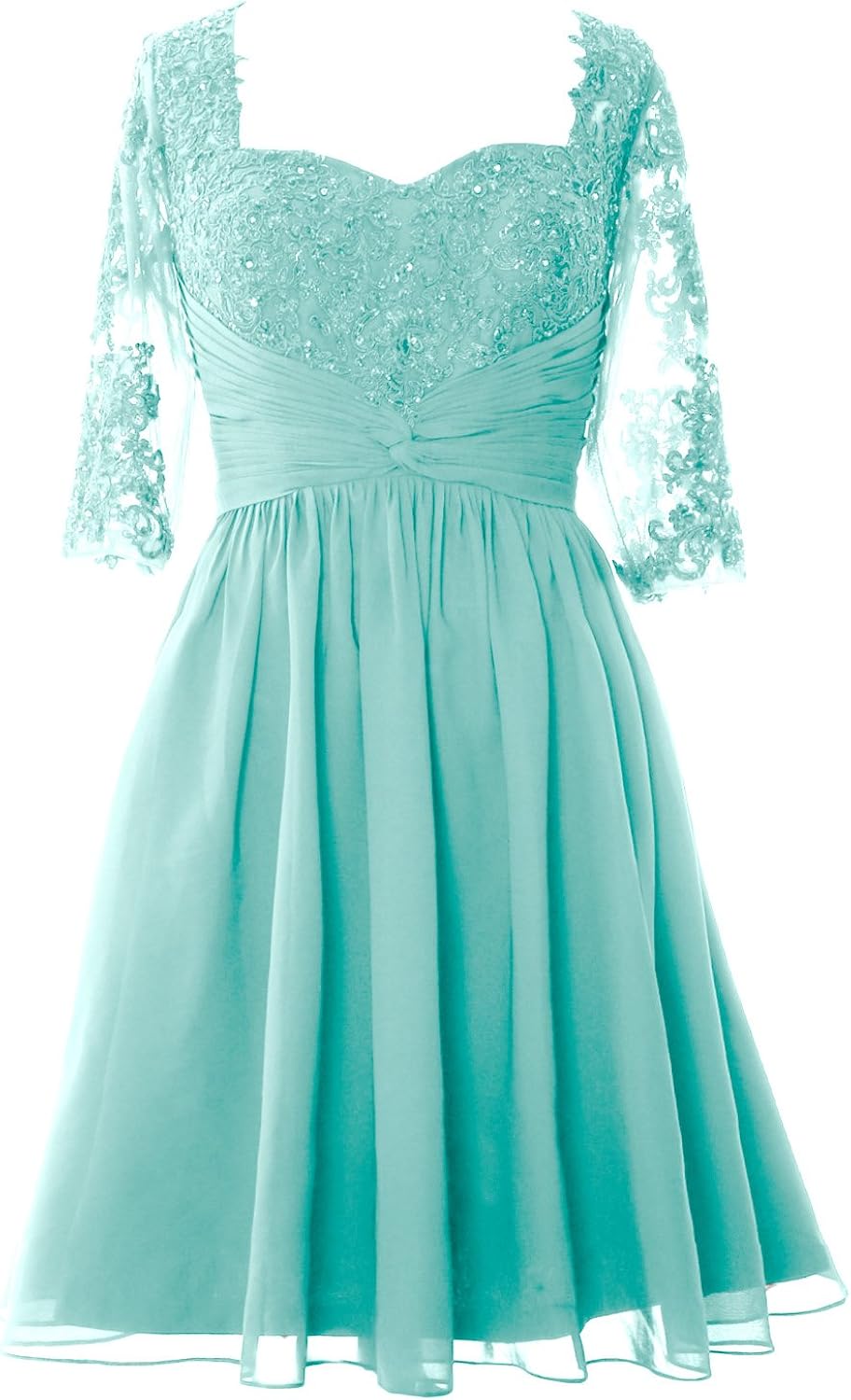 half sleeve short mother of the bride dresses