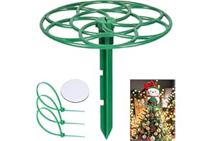 LETTRY Christmas Tree Topper Holder, Flat Base Holiday Universal Tree Topper Stabilizer, Green Support Rod with Adjustable attachments to stabilize Seasonal Treetop Ornaments (Large)