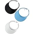 3 Pack Sports Sun Visor Hat Women Men Adjustable Clip On Visors Outdoor Golf Beach Cap
