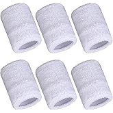 6 Pcs Sports Wristbands Sports Absorbent Wristband Wrist Athletic Sweat Bands