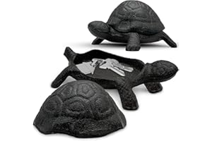AZ-Homey Cast Iron Turtle Key Hider - Outdoor Hidden Key Holder, Decorative Garden Statue, Secret Hiding Spot for Spare Keys, Discreet and Durable Hide-a-Key Solution, Ideal for Home, Yard, and Patio