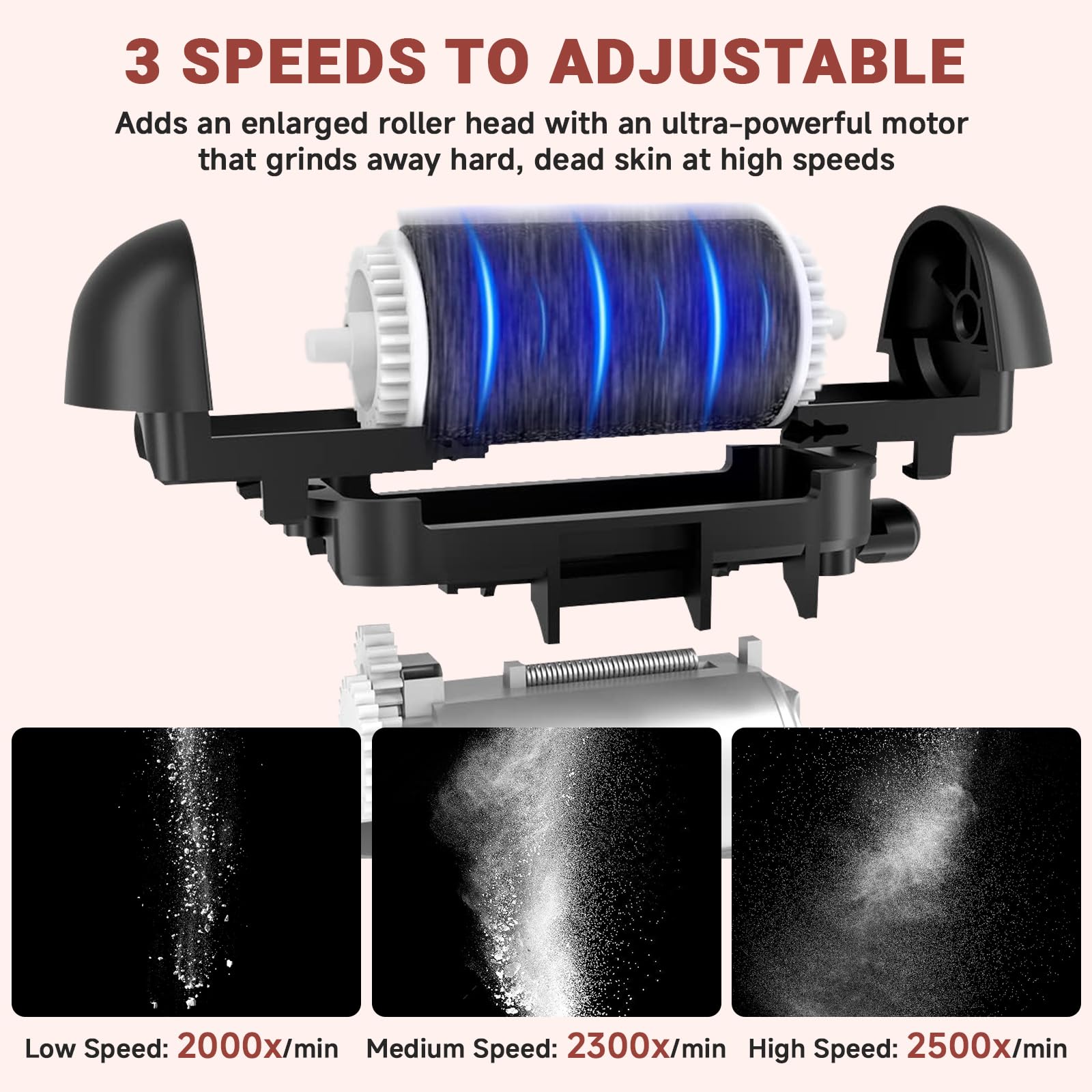 Upgraded Rechargeable Foot Callus Remover, Professional Electric Foot File, 10 in 1 Pedicure Tools Foot Care Kit Pedi Feet Care for Dead, Hard Cracked Dry Skin Ideal Gift (Black) - Image 4