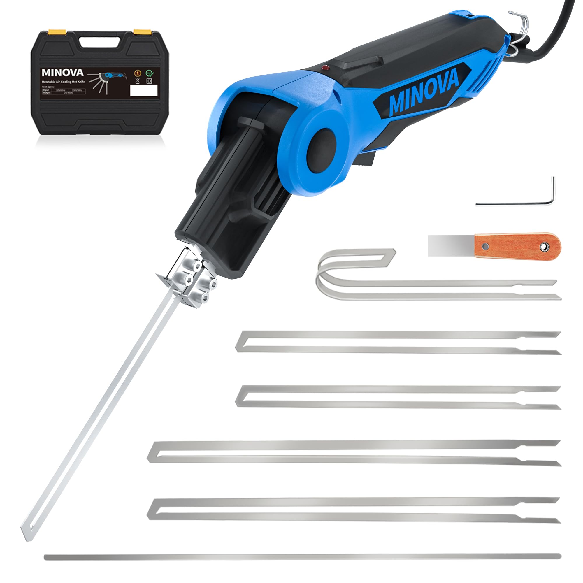 MINOVA 250W AC Rotatable Electric Hot Knife, 6