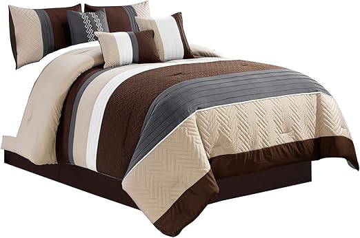 Amazon Com Wpm 7 Piece Modern Design Comforter Set Multicolor