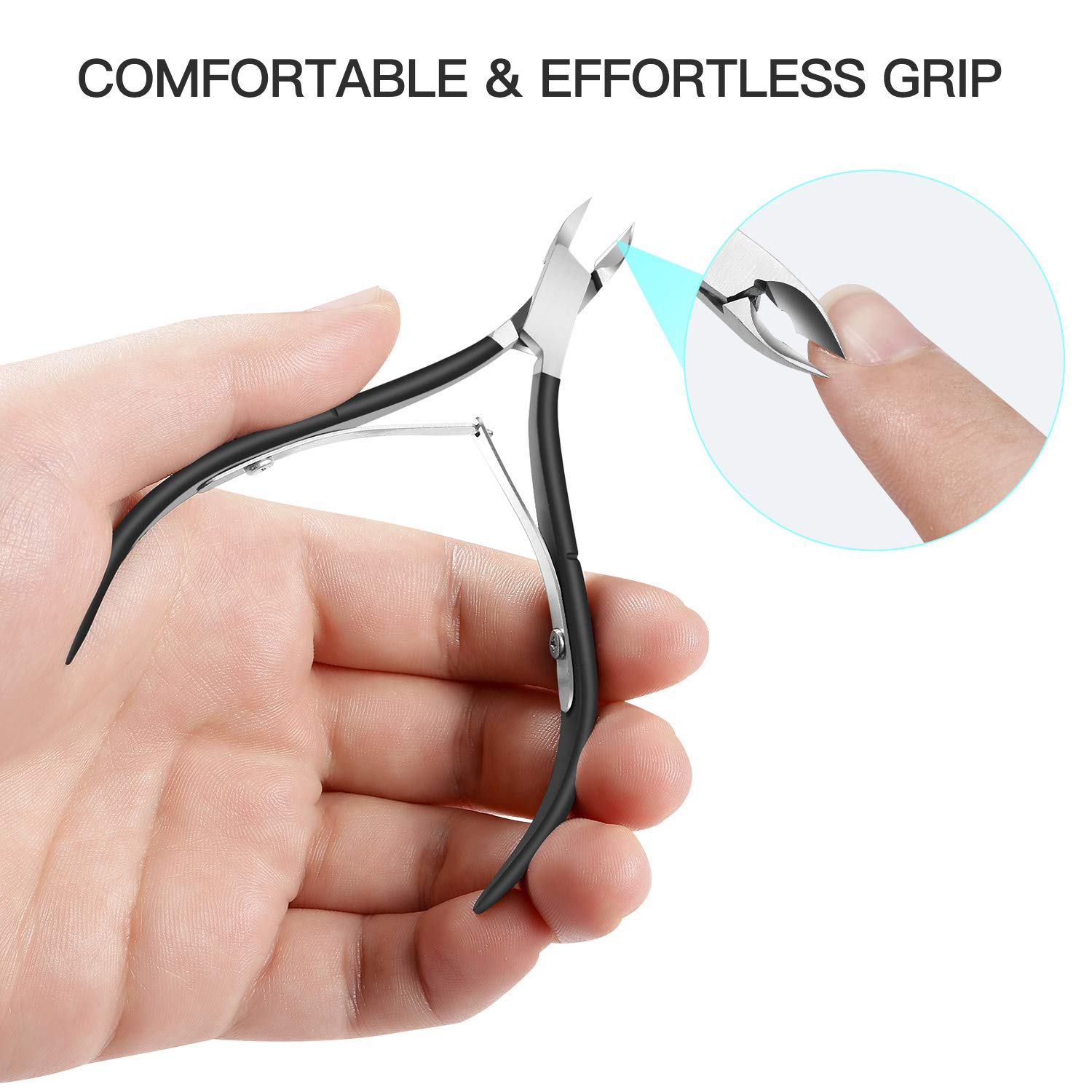 Cuticle Trimmer with Cuticle Pusher, Cuticle Cutter Cuticle Nipper, Premium Stainless Steel Cuticle Remover,Durable Professional Manicure and Pedicure: Beauty
