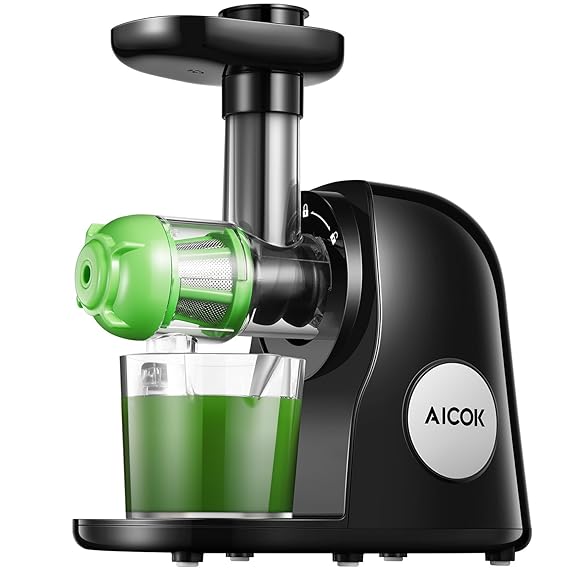 Slow Juicer Masticating Juicer Machine, Aicok Juicers Whole Fruit and