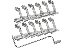 YUUCOO 60 Pcs Fence Wire Tightener with Tighteners Handle, Fence Wire Tensioner, Barb Wire Fence Tools, Fence Wire Tensioning Tool for Fast Tightening Wire Fence