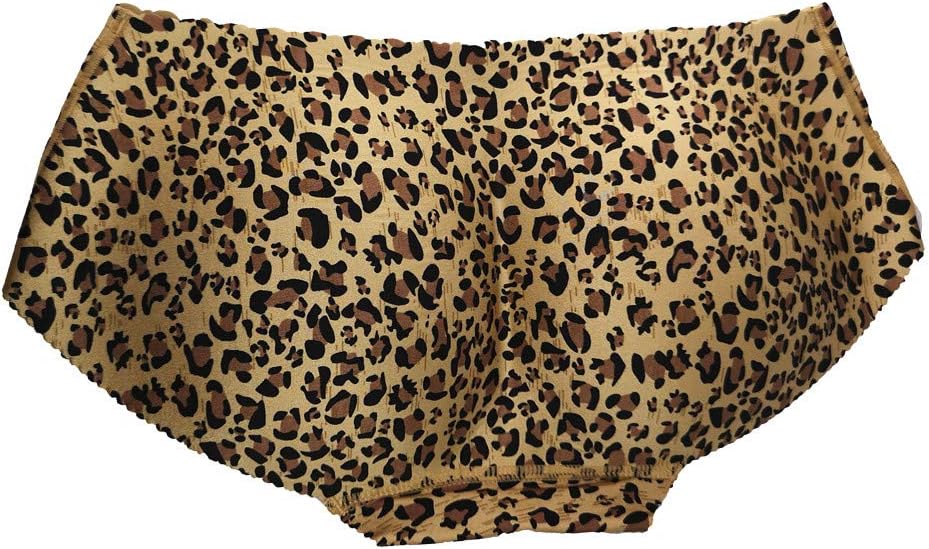 Padded Panties for Women Seamless Women's Underwear Shapewear Briefs (Leopard)