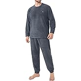DAVID ARCHY Mens Pajamas Set, Ultra Soft Fleece Sleepwear with Roomy Pockets, Cozy Winter Loungewear for Cold Weather