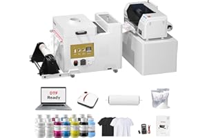 ROCROW InkSonic XP600 DTF Printer Bundle, A3 Printing Machine with Powder Shaker & Dryer and Pre-installed Laptop Combo, Automatic Curing, T-Shirt Printing, DTF Transfer Machine with White Ink Circulation