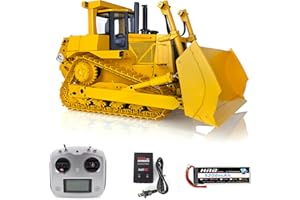 TOUCAN RC HOBBY 1/14 Metal Hydraulic RC Bulldozer DXR2 I6S Radio Sound Pump ESC Motor JDM-98