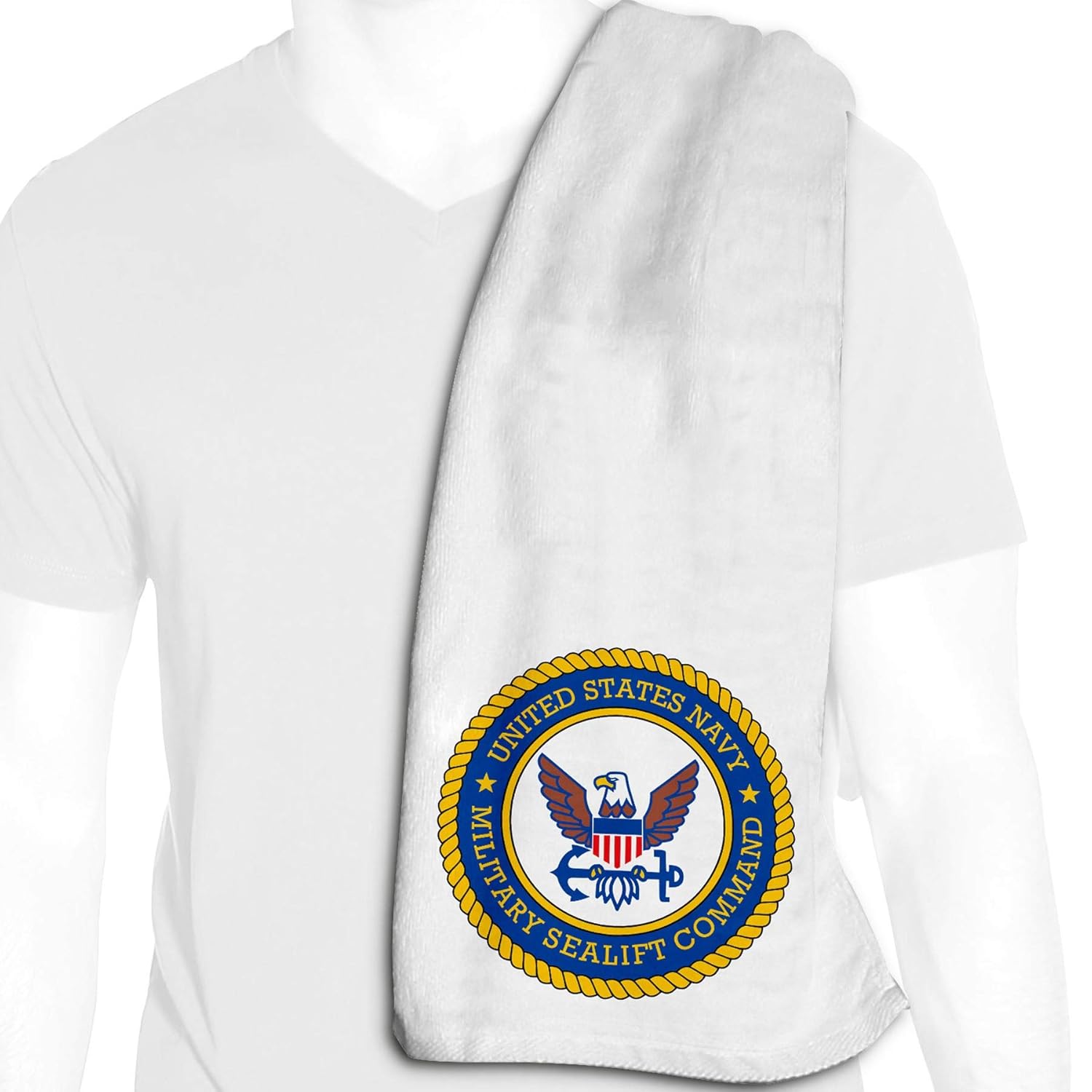 ExpressItBest Microfiber Cooling Towel - 12in x 36in - US Navy Divisions - Many Options