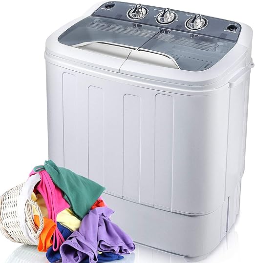 merax lavadora portatil con ciclo de lavado y centrifugado